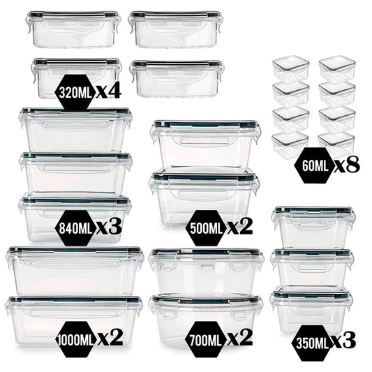 Set de recipientes plásticos Croix 24 uds