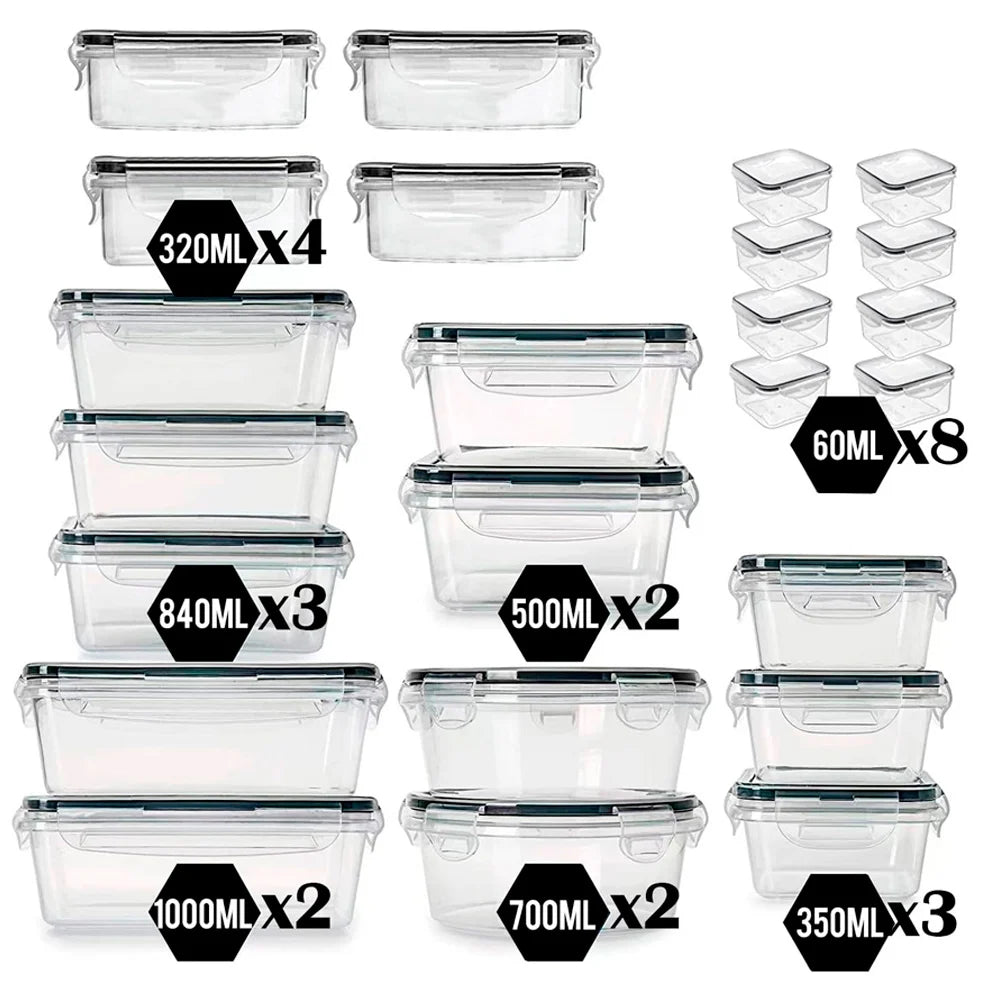 Set de recipientes plásticos Croix 24 uds