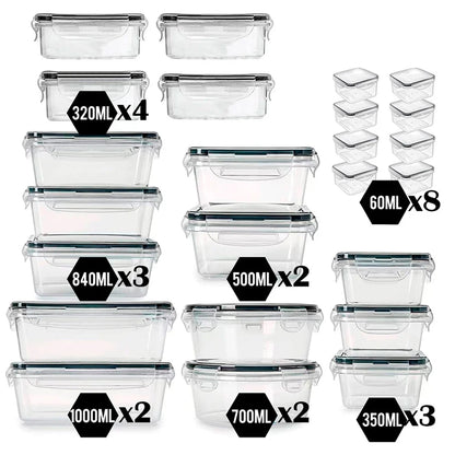 Set de recipientes plásticos Croix 24 uds